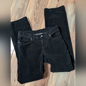 Columbia Sportswear Black Corduroy Straight Leg Jeans Women's 8 Regular